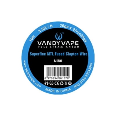 fil résistif Superfine MTL Wire pour atomiseurs reconstructibles fabriqué par Vandy Vape