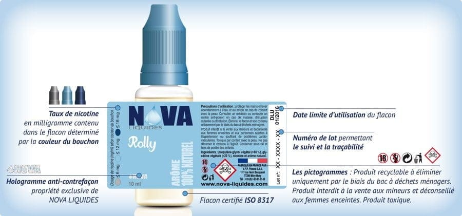 Nova_Descriptif-etiquette-et-flacon | Ciga France ® Analyse d’une étiquette d’E-liquide