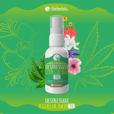 Spray Sublingual destressant CBD Fleurs de Bach 10ML - L'Herboriste CBD