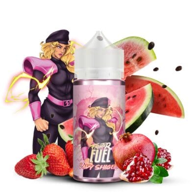 e-liquide lady-shigeri-100ml-fighter-fuel-by-maison-fuel-fraise grenade pasteque