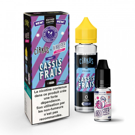 E-liquide cassis frais 60ml neosweet pack vdlv cirkus